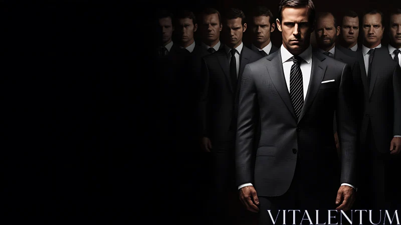 Corporate Leadership Portrait with Strategic Positioning and Professional Formal Attire