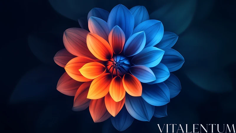 Radiant Dahlia with Dual-Tone Gradient Petals.