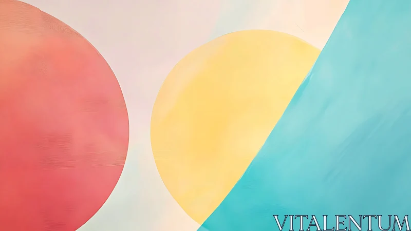 Geometric color fields with overlapping circular forms.