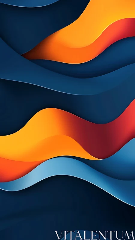 Flowing waves of color in a cozy abstract sea.