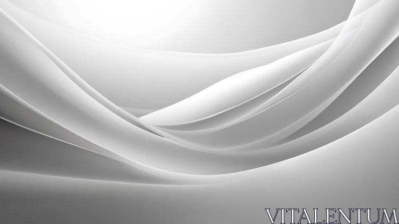 Minimalist flowing white abstract waves with modern style.