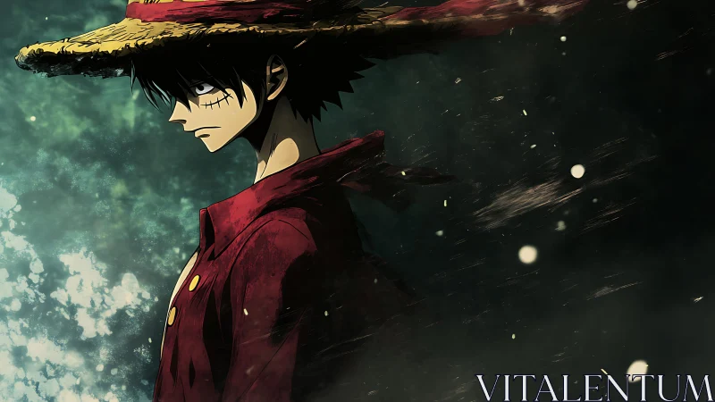 Anime profile portrait in dynamic atmospheric chiaroscuro.