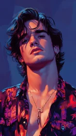 Neon dusk heartbreaker in tropical shadows and molten light.