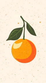 Sunny citrus illustration with playful speckled texture.