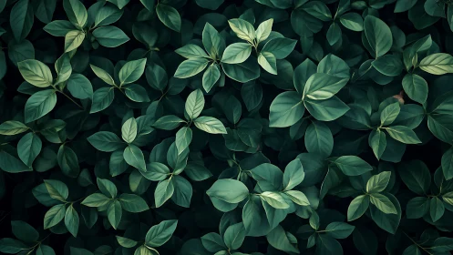 Top-down optical survey of dense green leaf canopy matrix.