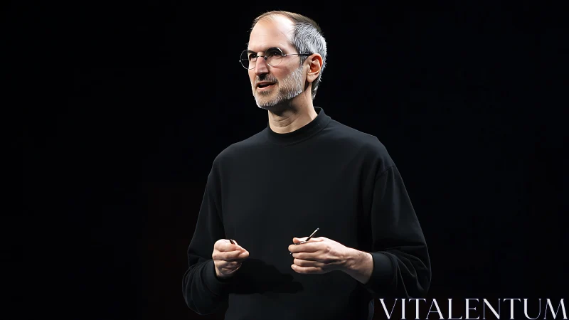 Keynote speaker delivers focused tech presentation onstage.