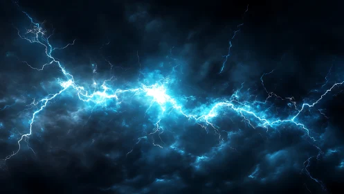 Electric storm energy streaks across a brooding night sky