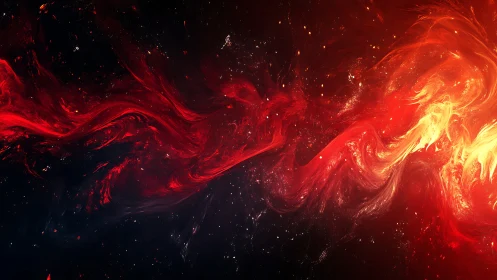 Fluid Fire Energy Abstract Composition