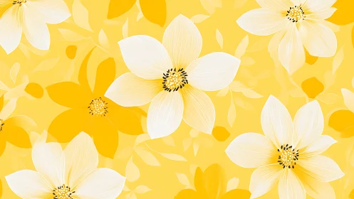 Sunshine Blooms: A Cheerful Garden of White and Golden Flowers.