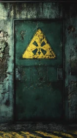 Rusty radiation door seals corroded industrial chamber
