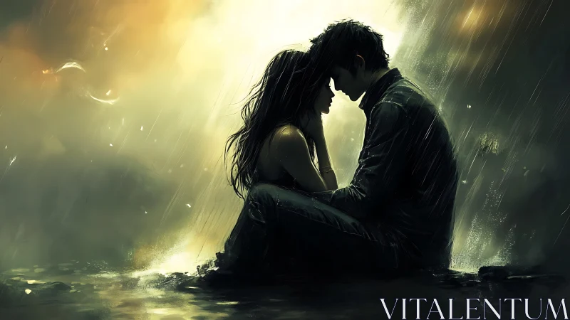 Two Souls Converge in Luminous Rain