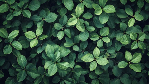 Gentle green leaves create a soothing natural wall of calm
