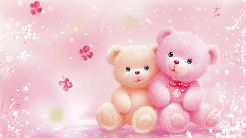Two Cuddle-Ready Plush Pals in Pastel Pink Paradise.