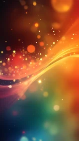 Colorstream ribbons drift through glowing cosmic dust