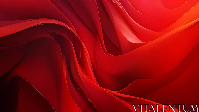 Velvety red waves flowing in a soft, dreamlike embrace.