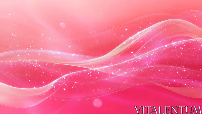 Soft pink stardust waves drifting through glowing light.