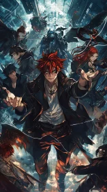 Red-haired antihero leads urban fantasy squad in chaos.