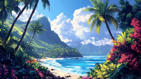 Paradise Bay: Where Palms Frame Coastal Dreams.