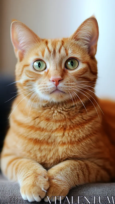 Golden-Eyed Gaze: The Portrait of Feline Contemplation.
