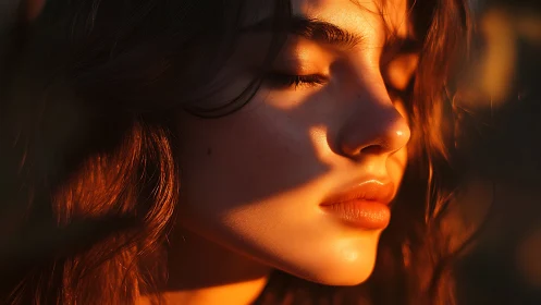 Sunset whispers paint a quiet anthem across closed eyes