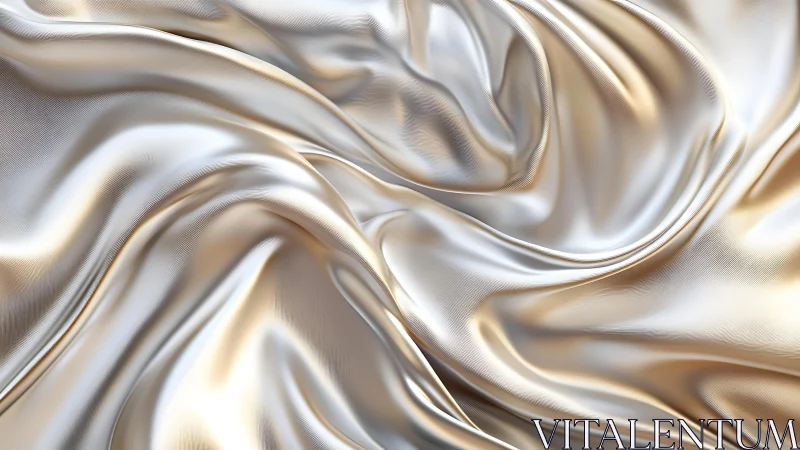 Flowing Creamy Satin Fabric with Luxurious Soft Texture.