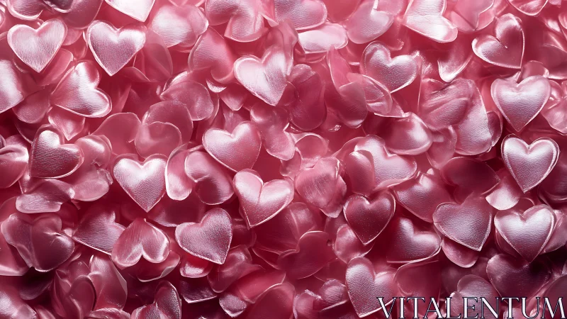 A Thousand Crimson Whispers: Hearts Cascade in Blush.