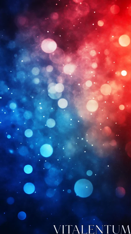 Blue and red bokeh light gradient background wallpaper.