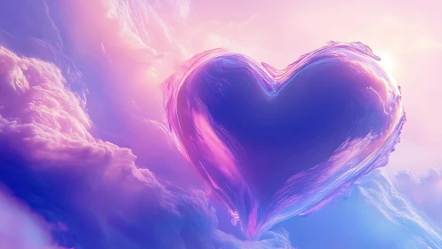 Luminous Heart Sculpted from Nebulae Dreams.