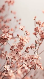 Delicate Pink Blossoms in Soft Focus Light