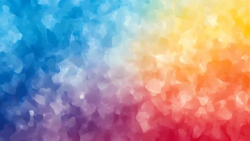 Soft rainbow swirls melt gently from cool blues to warm gold