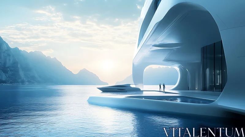 Futuristic Riverside Sanctuary Welcomes You with Open Design