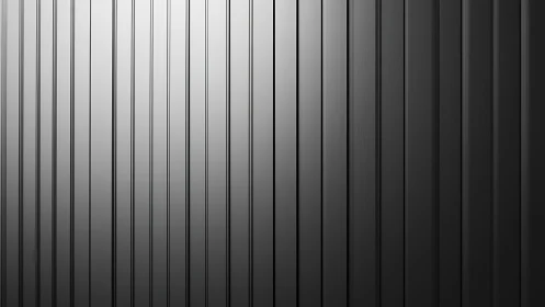 Brushed metal wall with vertical fluted panels and gradients