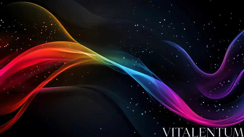 Aurora Ribbon Highways Streaming Across Midnight Space.