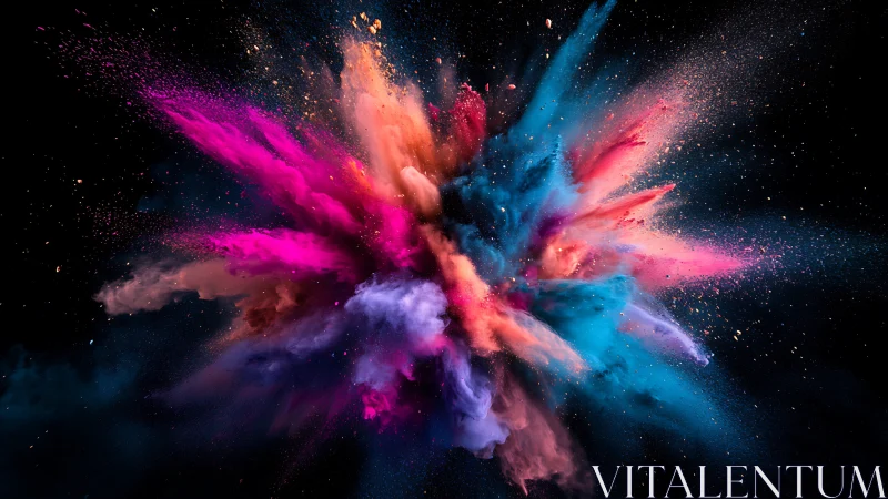 High-speed pigment explosion captures radial color dispersion dynamics