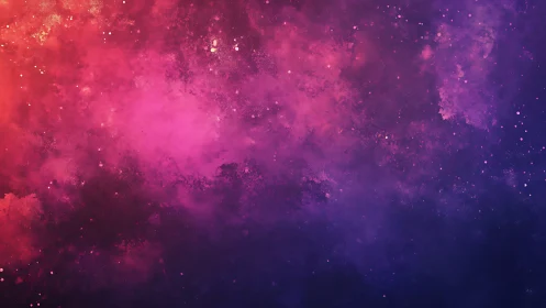 Astrophysical nebula cloudscape in magenta violet gradient field.
