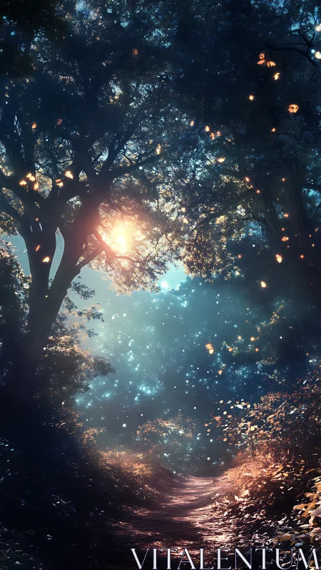 Magical Forest Path Glowing with Wonder.