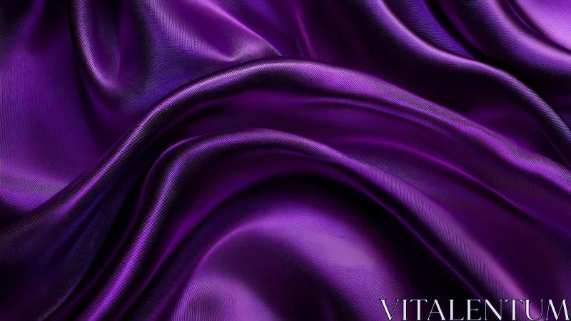 Rich purple satin fabric with smooth flowing folds texture.