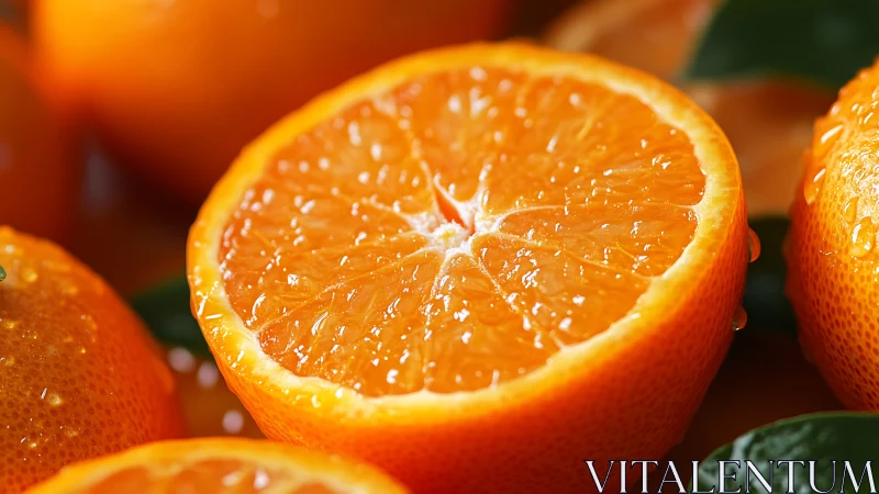 Macro optical study of halved citrus with hydrated pulp geometry.