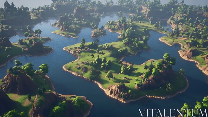 Aerial Islands: Emerald Archipelago with Turquoise Waters