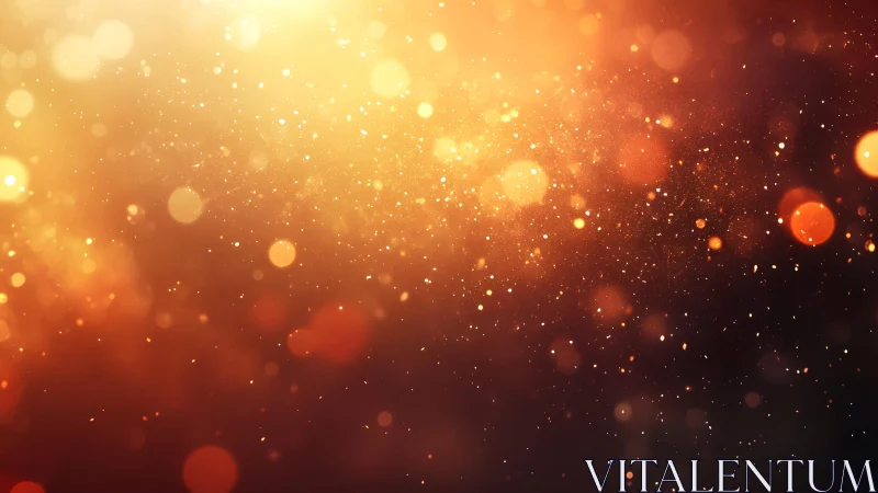 Warm golden bokeh lights abstract background in soft focus.