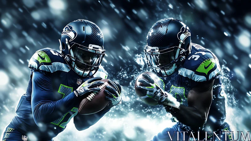 Dual running backs in high-impact gridiron collision field study.