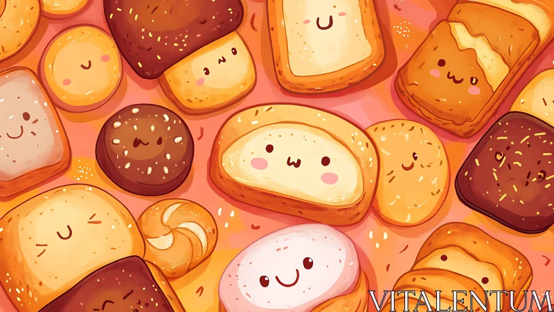 Cheerful Bakery Friends Gathered Together.