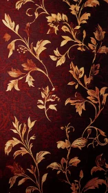 Gilded floral vines drifting across deep burgundy twilight.