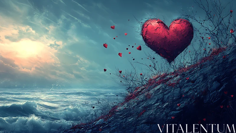 Love Takes Flight Over the Ocean.