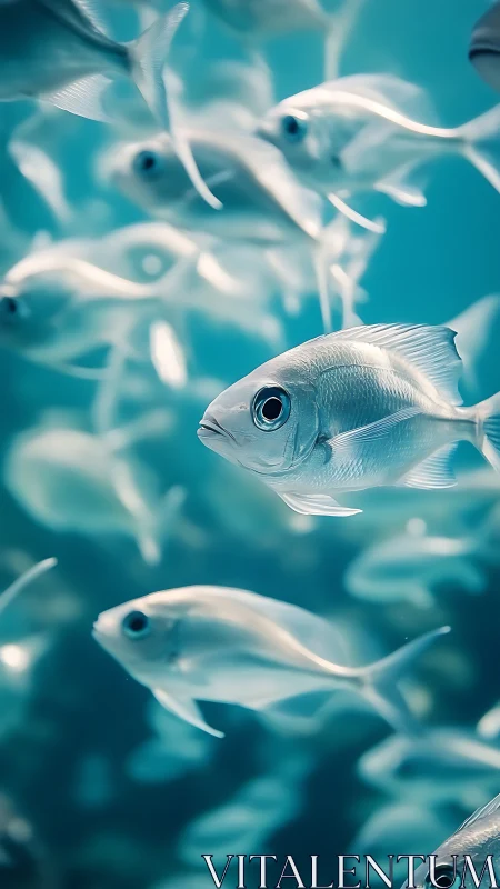 Schooling fish captured with shallow depth and motion isolation