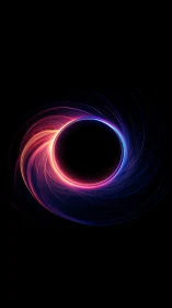 Photon halo whirlpool around a void-bright cosmic circle.