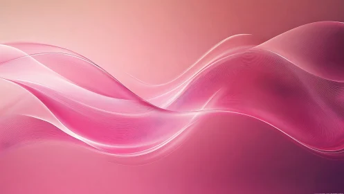 Silken pink soundwaves drift across a luminous horizon.