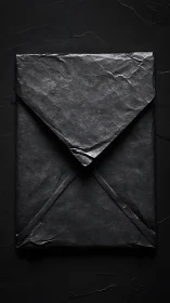 Mysterious black envelope inviting quiet, thoughtful curiosity.