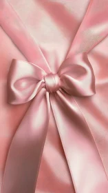 Pink satin gift bow forms soft luminous central accent