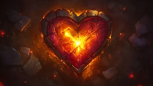 Thermoluminescent Heart Form: Crystalline Radiance Matrix.